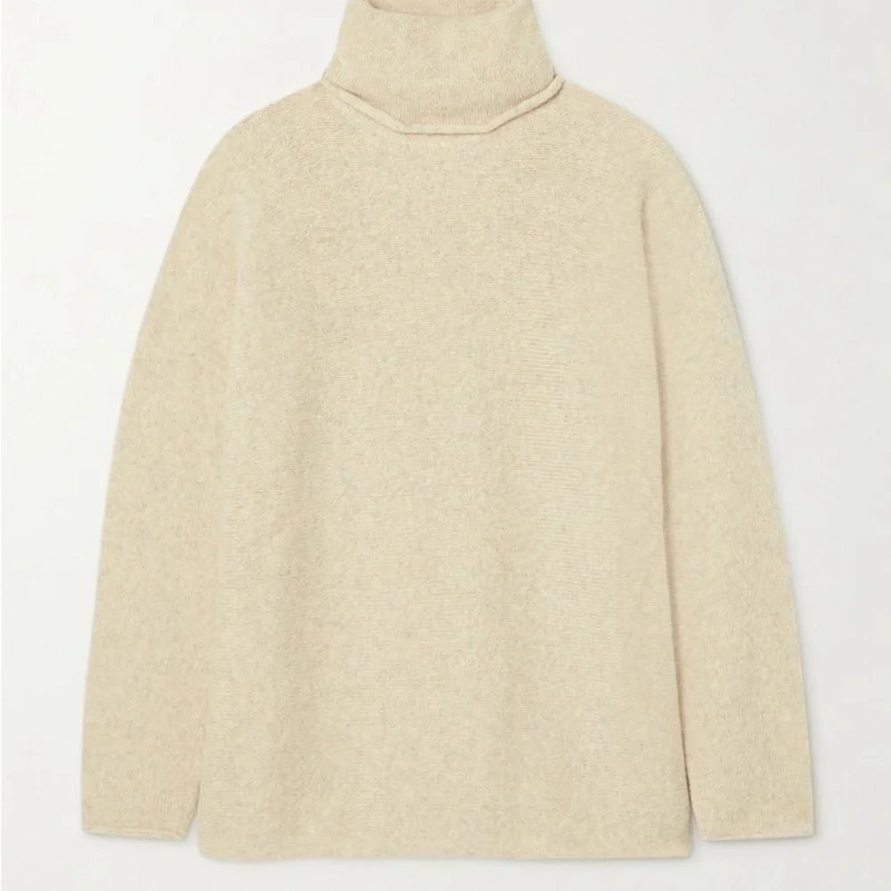 Lauren Manoogian Ecru Alpaca Turtleneck Sweater - Picture 3 of 9